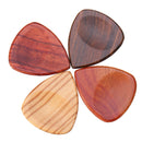 4Pcs Wooden Plectrums Guitar Picks with Box for Guitar Bass Banjo Instrument