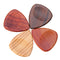 4Pcs Wooden Plectrums Guitar Picks with Box for Guitar Bass Banjo Instrument
