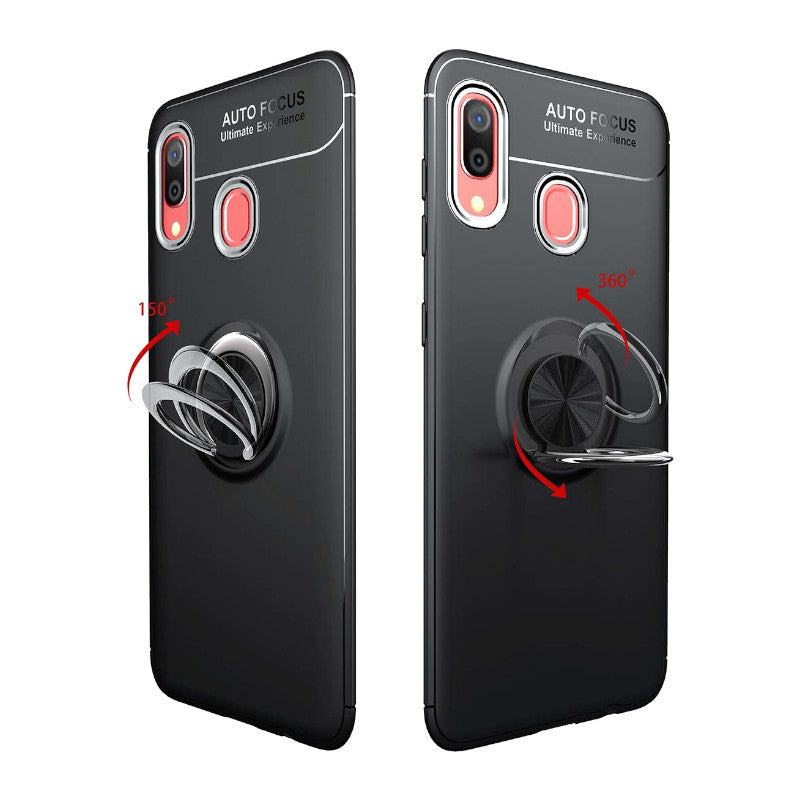 Bakeey 360 Rotating Ring Holder Magnetic Adsorption Shockproof Protective Case for Samsung Galaxy A40 2019