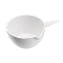 100ml Ceramic Crucible Basin Refractory Casserole Container Dish w/ Handle Flat Bottom Melting Casting Refining