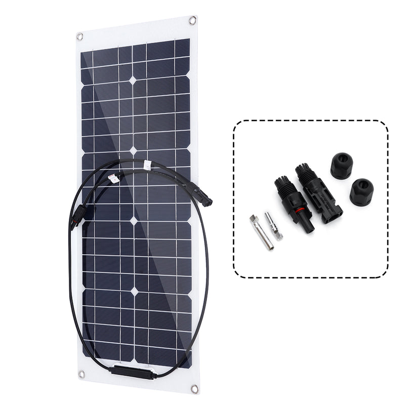 MC4 Head 60W 18V Monocrystalline Solar Panel For Motorhome Boat MC4 Connector Waterproof Power Solar Panel
