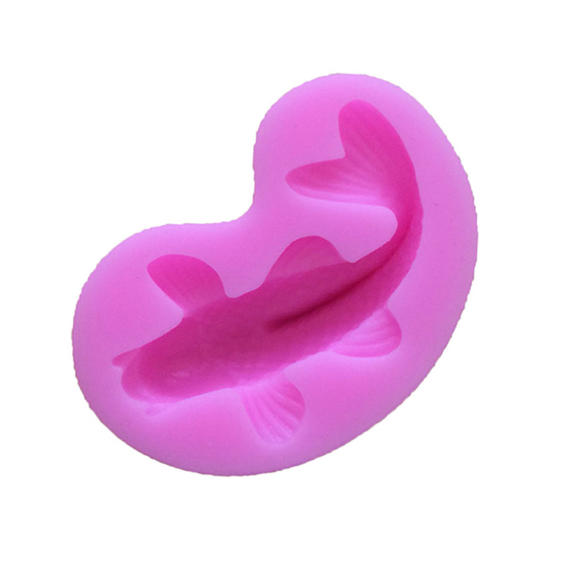 Koi Fish Cartoon Silicone Fondant Cake Mold 3D Fish Candle Moulds Soap Chocolate Baking Mold