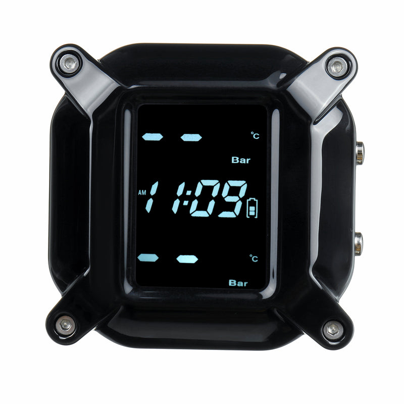 M6 LCD Display Motorcycle Real Time Tire Pressure Monitor System Waterproof TPMS Wireless External WI Sensors