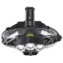 XANES 2309-B Bicycle Headlight 5 Switch Modes T6+2XPE Blue Light Outdoor Sports HeadLamp