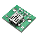 30pcs USB To DIP Female Head Mini-5P Patch To DIP 2.54mm Adapter Board