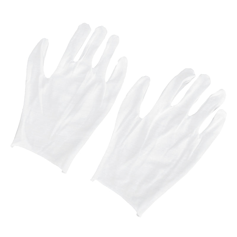12 Pairs Work Gloves White Inspection Cotton Non-Slip Coin Jewelry Lightweight Gloves