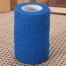 4Pcs Blue Ourdoor Sports Self-adhesive Elastic Gauze Tape Care Bandage