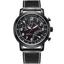 Hannah Martin Men Relogio Masculino Leather Band Decorative Small Dial Quartz Watch