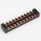 600V 45A 4/5/6/10/12 Poles Electrical Fixed Terminal Block Connector Plastic Insulating Cover