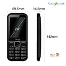 Samgle F9 Caption 3G Network 2.4 inch 1450mAh HD Display Flashlight Lound Speaker Whatsapp Dual SIM Card Dual Standby Feature Phone