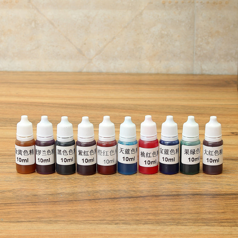 10Pcs Epoxy UV Resin Ultraviolet Curing Dye Colorant Liquid Pigment Mix Colors DIY Crafts