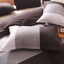 3 PCS Bedding Sets Stripe Style Quilt Cover Pillowcase For Queen Size