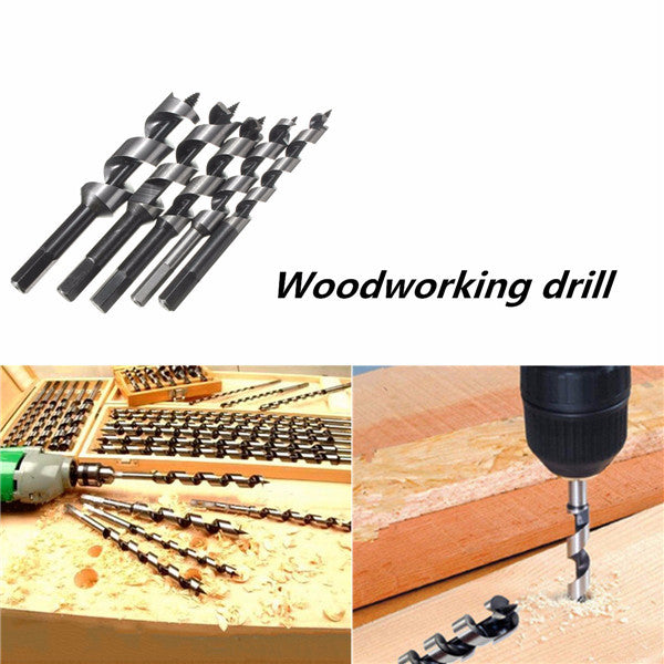 12-25mm Hex Shank Brad Point Drill SDS Auger Drill Bit Spiral Wood Drilling Tool