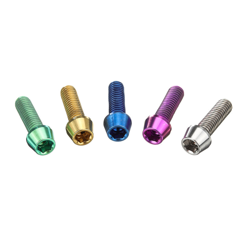 M5 x 16mm Titanium Ti Hex Tapered Head Bolt Screw Bicycles Bikes Stem Bolt