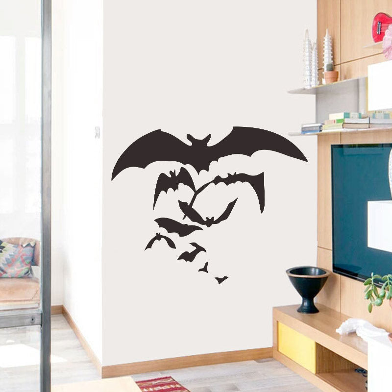 Miico FX3040 Halloween Sticker Creative Wall Sticker Bat Pattern Removable Sticker For Room Decoration