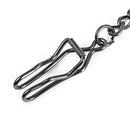 JIJIA JX017 Self-wind Mechanical Chain Black Alloy Case Pocket Watch