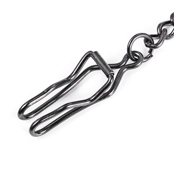 JIJIA JX017 Self-wind Mechanical Chain Black Alloy Case Pocket Watch