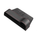 PU Leather Left Side Car Seat Crevice Gap Storage Box Pocket Organizer Phone Holder