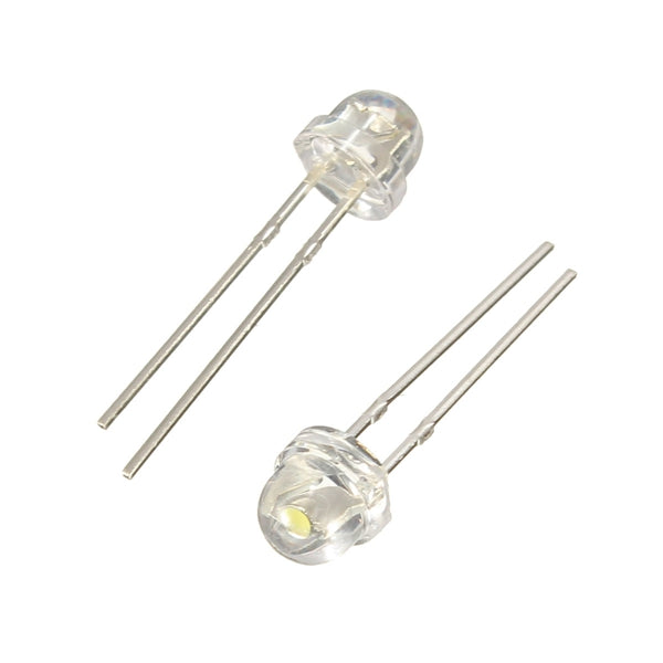 300pcs F5 5mm White Bright Diode Straw Hat Super Light LED Assortment Kit