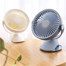 Well Star WT-F15 Portable Clip Fan 360 Degrees Rotation USB Mini Stripe Fan Rechargeable Air Cooling Fan Clip Desktop Fan Dual Use Portable Home Student Office Fan