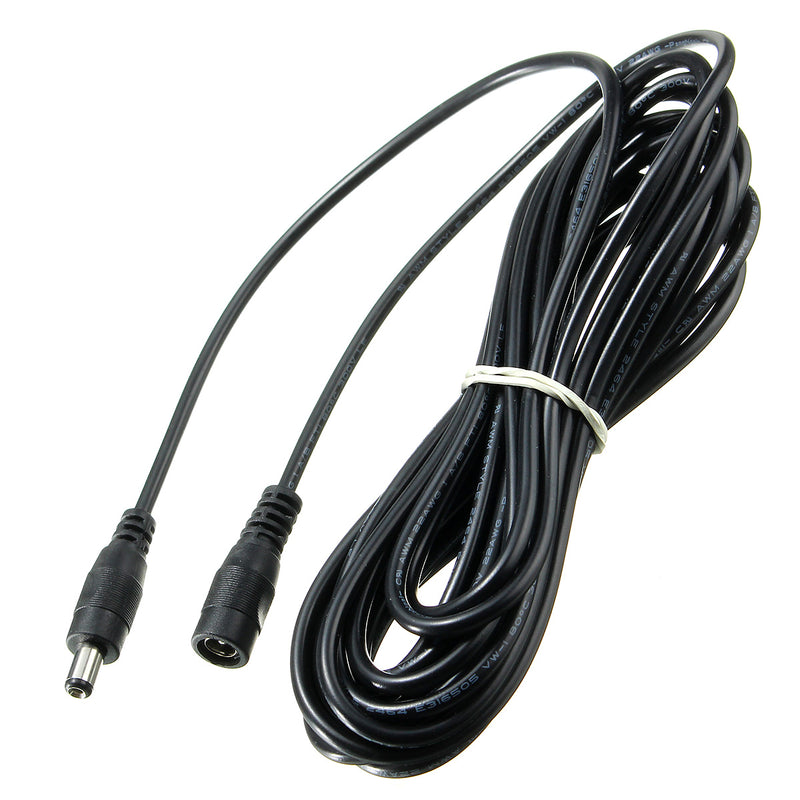 1/2/5/10M 5.5x2.1mm CCTV Female to Male DC Power Extension Cable Cord Adapter