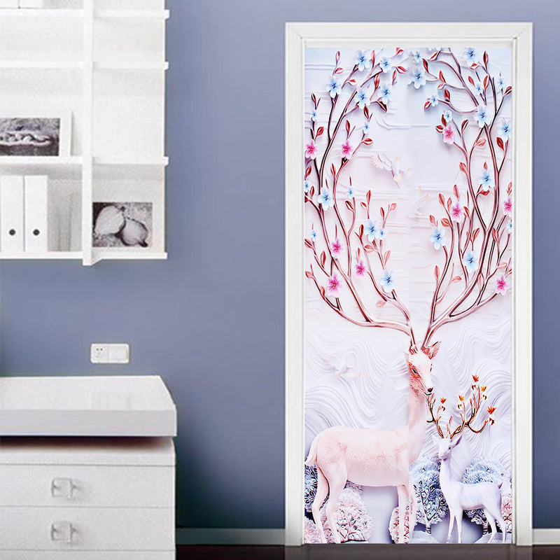 Christmas Deer Wall Sticker Window Door Sticker Art Home Party Decor Decal 45*200CM