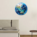 Loskii CC087 Creative Asia Luminous Earth Wall Clock Mute Wall Clock Quartz Wall Clock For Home Office Decorations