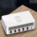 Bakeey 100W PD QC3.0 Multi-Port LCD Digital Display Fast Charging Wireless USB Charger Adapter For iPhone 8Plus 11 Pro Huawei P30 Pro Mate 30 5G Xiaomi Mi9 9Pro 5G