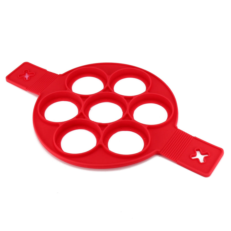 7 Holes Pancake Silicone Mold Circular Fried Egg Mold Nonstick Flip Pancake Maker Omelette Egg Forms Ring Mold Egg Tools Egg Mould