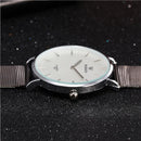 Fashion Couple Quartz Watch Casual Rose Gold Mesh Band Wrist Watch