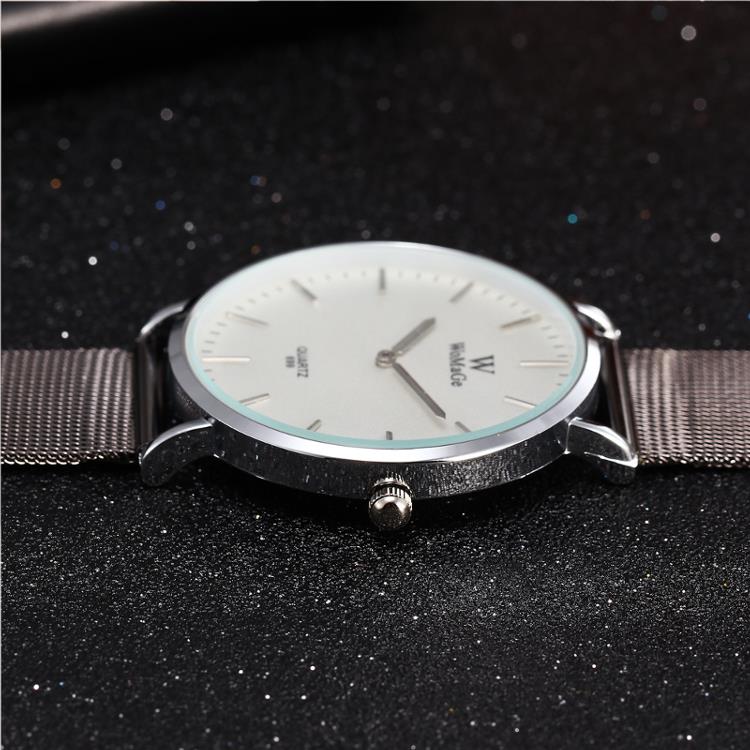 Fashion Couple Quartz Watch Casual Rose Gold Mesh Band Wrist Watch