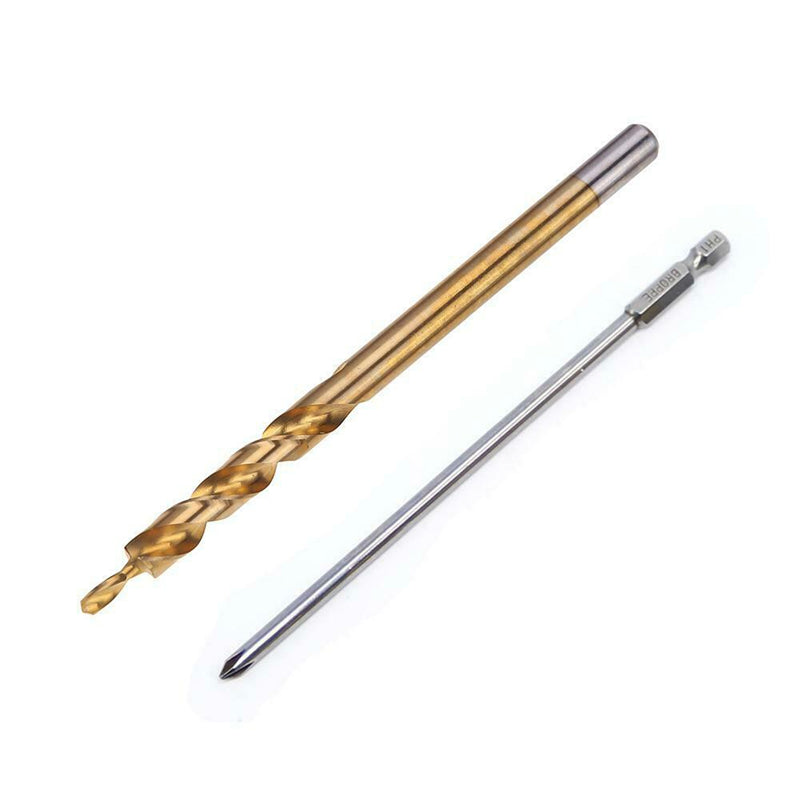 5pcs Pocket Hole Jig Kit System Woodworking Joinery Step Drill Bit Wood Oblique Drill Guide Tool