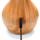 USB Electric Wood Grain Ultrasonic Cool Mist Humidifier Aroma Essential Oil Diffuser LED lights