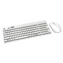 Rapoo 8050T 2.4GHz Wireless 108 Keys Keyboard and 1300dpi Mouse Combo Set with USB Receiver for Windows10 / 8 / 7 / Vista / XP