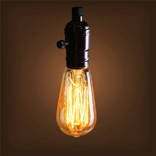 40W E27 ST58 Edison Bulb Antique Filament Lamp Retro Vintage Light 220V/110V