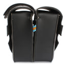 Motorcycle Side Saddle Bag PU Leather Luggage Saddle Bag Black For Harley