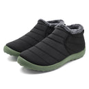 Men's Winter Snow Boots High-Top Shoes Keep Warm Thick Fluff Waterproof Outdoor Fabric Fur-lined Shoes