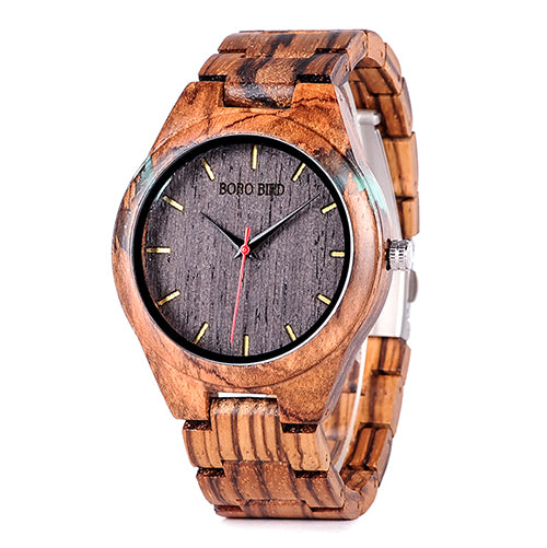 BOBO BIRD Q05 Unique Design Men Wrist Watch Wooden Quartz Creative Watch