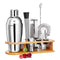 10pcs Cocktail Shaker Bartender Bar Stainless Steel Alloy Mixer Bar Bartender Set Kit