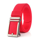 TUSHI 120cm Punch Free Black/Silver Buckle Tactical Belt Quick Release Nylon Waist Belts Casual Belt
