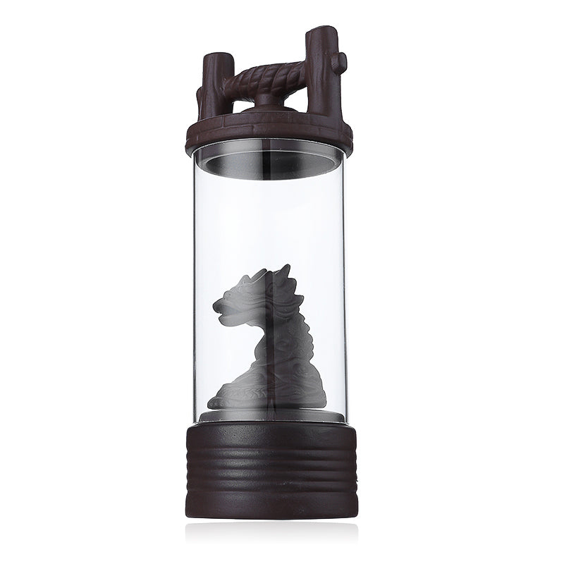 Dragon Backflow Incense Burner Auspicious Glass Cover Tearoom Ornaments Ceramic Crafts Home Decor Incense Stove Wedding Gift