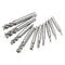 10pcs 2-10mm 4 Flute Milling Cutter HSS-Al  End Mill Cutter CNC Tool