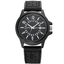 HANNAH MARTIN 1601 Men Wrist Watch Genuine Leather Strap Creative Watch