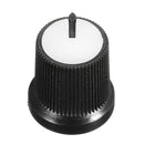 50Pcs White Plastic For Rotary Taper Potentiometer Hole 6mm Knob