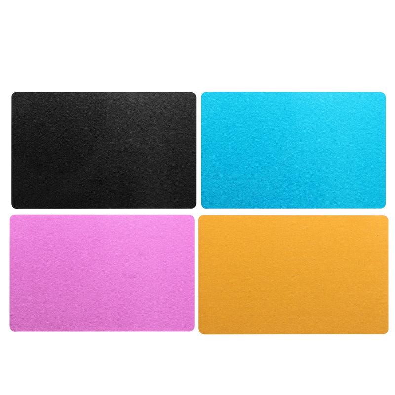 50Pcs 84x56x0.17mm Laser Marking Blank Business Card Name Cards Aluminum Alloy