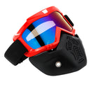 Motorcycle Face Helmet Goggles Mask TPU+PC Windproof
