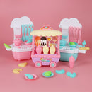 Kid Play House Toy Kitchen Cooking Pots Pans Food Dishes Cookware Toys