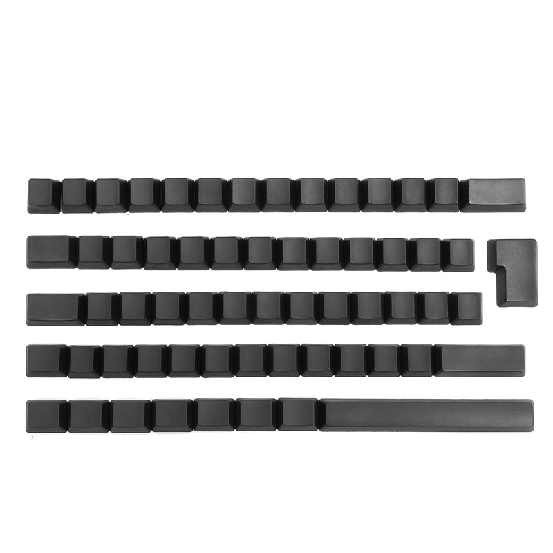 62 Key Black White Blank Thick PBT  ISO Keycaps Key Caps For Mechanical Keyboad