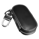 Universal Genuine Leather Car Key Case/Bag Zipper Holder Organizer with Keychain Ring 4 Colors