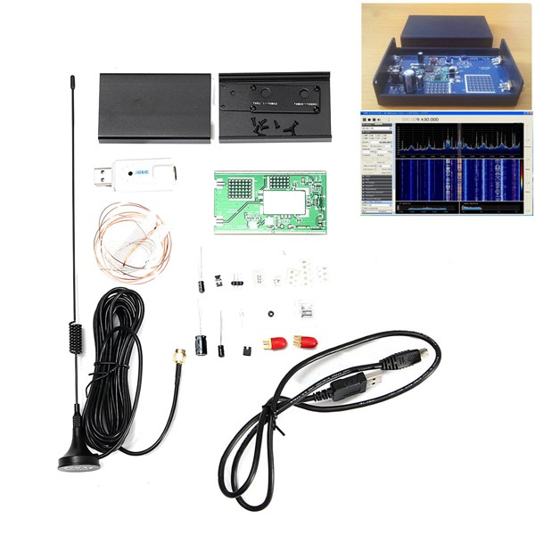 100KHz-1.7GHz Full-Band Software Radio HF FM AM RTL-SDR Receiver Radio Frequency Modulation Kit